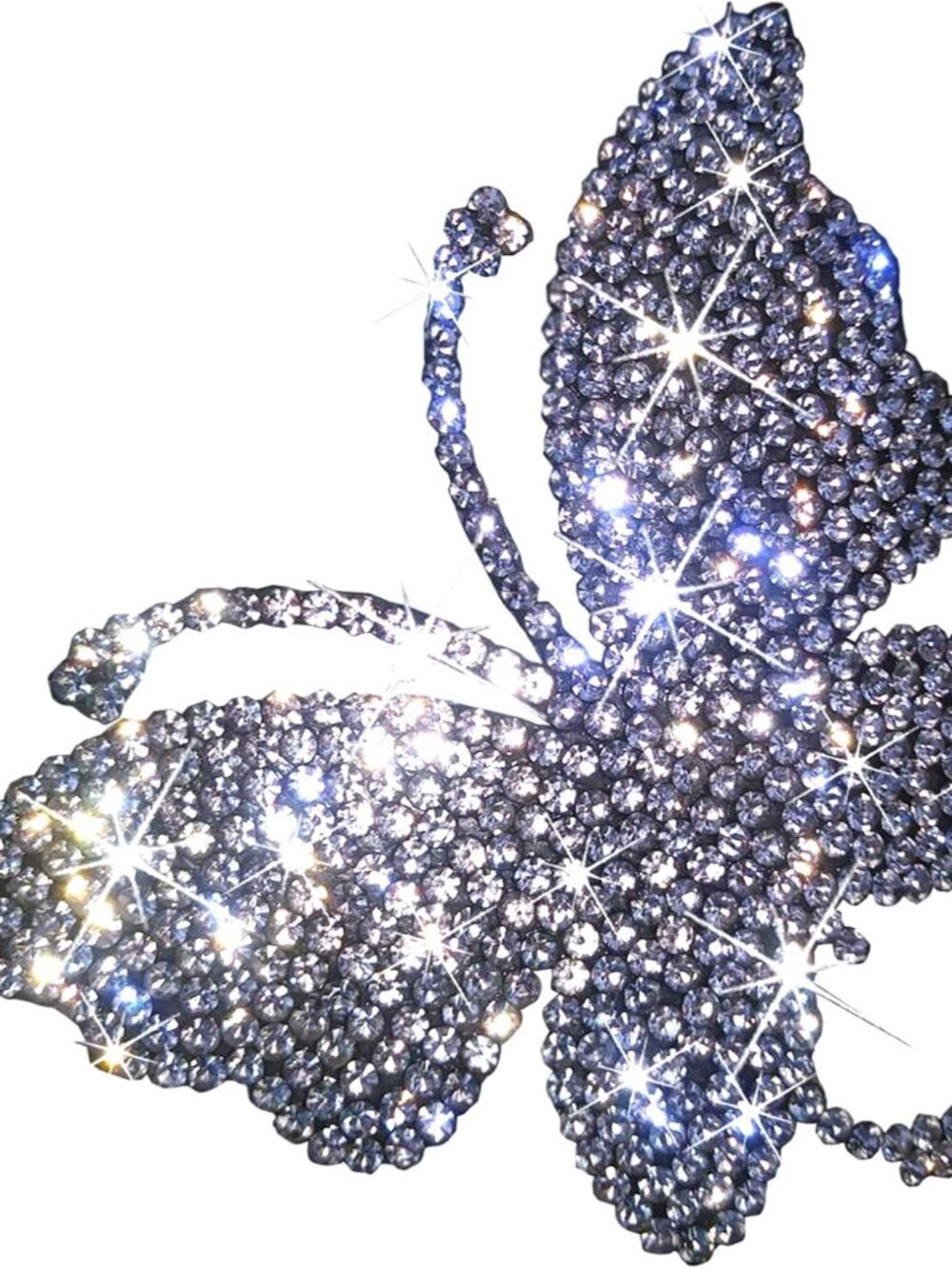 2 PCS Crystal Car Decoration Stickers Butterfly Bling Crystal Rhinestone Car Sti